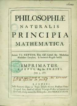 Page de titre du Philosophiae Naturalis Principia Mathematica