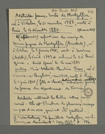 Notes de Fernand Rude concernant Adélaïde de Montgolfier, collaboratrice, entre autres, de la