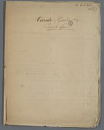 Chemise du dossier concernant "l'adresse des négociants au Vicomte Dubouchage", annotée par Pierre Charnier.