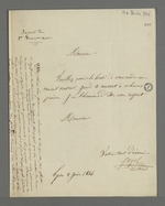 Lettre de l'abbé Jayol, aumônier et secrétaire de la société de Saint François Xavier, adressée à Pierre Charnier, dans laquelle il le convoque au Bureau Central.