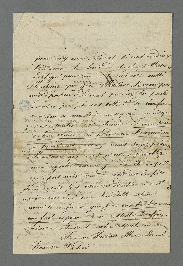 
						Affichage en mode lecture de la page
					