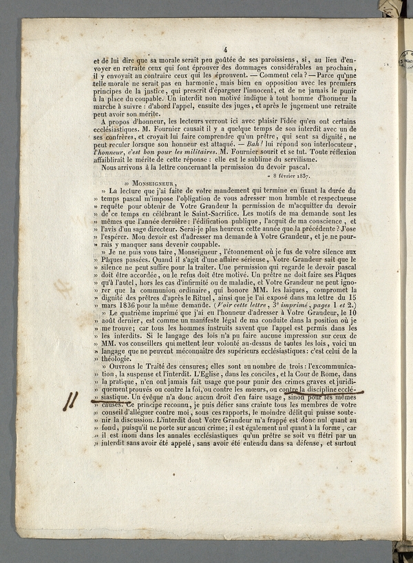 
						Affichage en mode lecture de la page
					