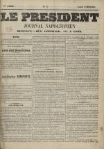 Le Président : journal napoléonien, N°3, pp. 1