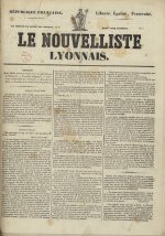 Avenir du peuple : feuille lyonnaise, industrielle et littéraire - extrait des journaux, N°1