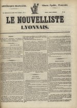 Avenir du peuple : feuille lyonnaise, industrielle et littéraire - extrait des journaux, N°10