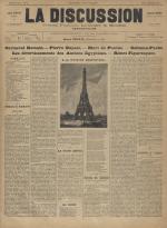 La Discussion : journal politique, littéraire et mondain, N°8, pp. 1
