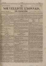 Avenir du peuple : feuille lyonnaise, industrielle et littéraire - extrait des journaux, N°108, pp. 1