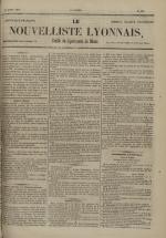 Avenir du peuple : feuille lyonnaise, industrielle et littéraire - extrait des journaux, N°127, pp. 1