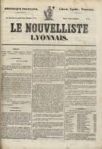 Avenir du peuple : feuille lyonnaise, industrielle et littéraire - extrait des journaux, N°15