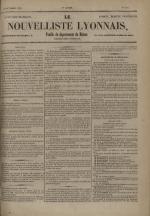 Avenir du peuple : feuille lyonnaise, industrielle et littéraire - extrait des journaux, N°169, pp. 1