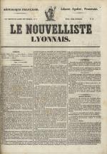 Avenir du peuple : feuille lyonnaise, industrielle et littéraire - extrait des journaux, N°18
