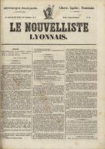 Avenir du peuple : feuille lyonnaise, industrielle et littéraire - extrait des journaux, N°20