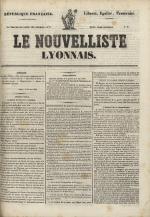 Avenir du peuple : feuille lyonnaise, industrielle et littéraire - extrait des journaux, N°21
