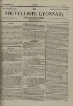 Avenir du peuple : feuille lyonnaise, industrielle et littéraire - extrait des journaux, N°216, pp. 1