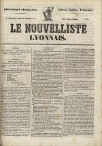 Avenir du peuple : feuille lyonnaise, industrielle et littéraire - extrait des journaux, N°22