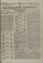 Avenir du peuple : feuille lyonnaise, industrielle et littéraire - extrait des journaux, N°229