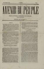 Avenir du peuple,  N°23, pp. 1