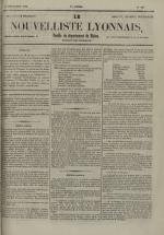 Avenir du peuple : feuille lyonnaise, industrielle et littéraire - extrait des journaux, N°237