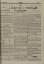 Avenir du peuple : feuille lyonnaise, industrielle et littéraire - extrait des journaux, N°241