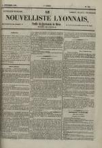 Avenir du peuple : feuille lyonnaise, industrielle et littéraire - extrait des journaux, N°245, pp. 1