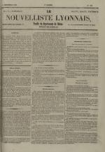 Avenir du peuple : feuille lyonnaise, industrielle et littéraire - extrait des journaux, N°246