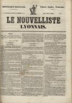 Avenir du peuple : feuille lyonnaise, industrielle et littéraire - extrait des journaux, N°25