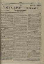 Avenir du peuple : feuille lyonnaise, industrielle et littéraire - extrait des journaux, N°255