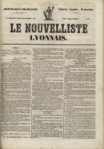 Avenir du peuple : feuille lyonnaise, industrielle et littéraire - extrait des journaux, N°26