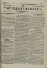 Avenir du peuple : feuille lyonnaise, industrielle et littéraire - extrait des journaux, N°265