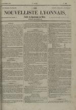 Avenir du peuple : feuille lyonnaise, industrielle et littéraire - extrait des journaux, N°269