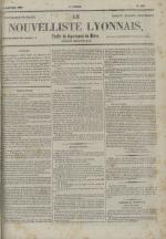 Avenir du peuple : feuille lyonnaise, industrielle et littéraire - extrait des journaux, N°271