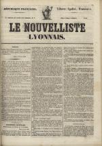 Avenir du peuple : feuille lyonnaise, industrielle et littéraire - extrait des journaux, N°28
