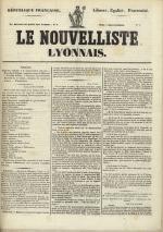 Avenir du peuple : feuille lyonnaise, industrielle et littéraire - extrait des journaux, N°3