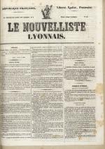 Avenir du peuple : feuille lyonnaise, industrielle et littéraire - extrait des journaux, N°30