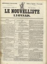 Avenir du peuple : feuille lyonnaise, industrielle et littéraire - extrait des journaux, N°5
