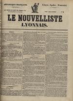 Avenir du peuple : feuille lyonnaise, industrielle et littéraire - extrait des journaux, N°69, pp. 1