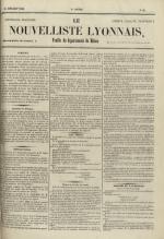 Avenir du peuple : feuille lyonnaise, industrielle et littéraire - extrait des journaux, N°85