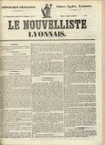 Avenir du peuple : feuille lyonnaise, industrielle et littéraire - extrait des journaux, N°9