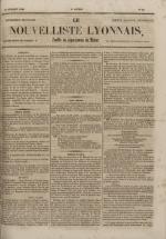 Avenir du peuple : feuille lyonnaise, industrielle et littéraire - extrait des journaux, N°91
