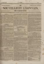 Avenir du peuple : feuille lyonnaise, industrielle et littéraire - extrait des journaux, N°92