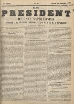 Le Président : journal napoléonien, N°19, pp. 1