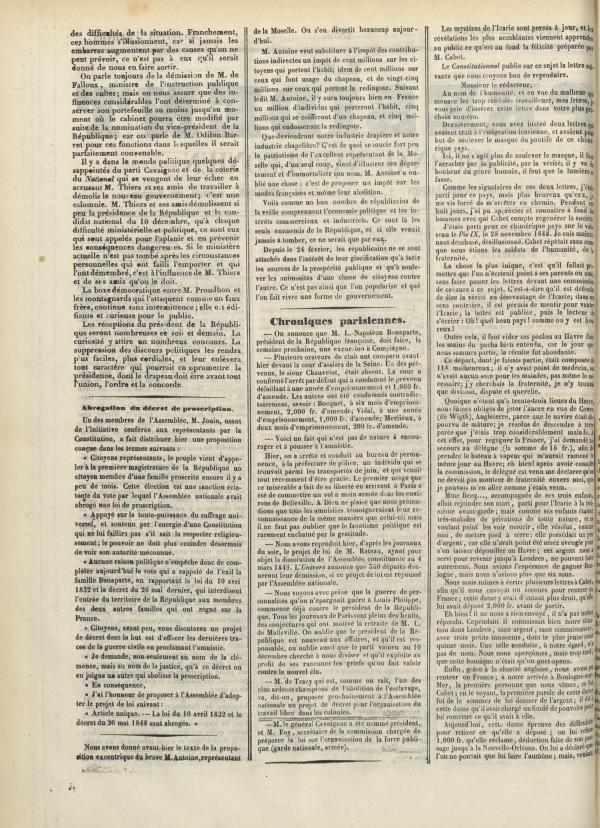 
						Affichage en mode lecture de la page
					