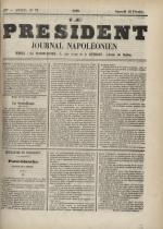 Le Président : journal napoléonien, N°73, pp. 1