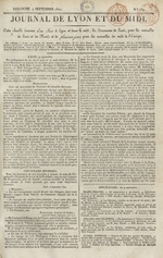 Le Journal de Lyon et du Midi, N°139, pp. 1