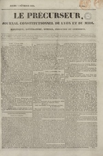 Le Précurseur, N°343, pp. 1