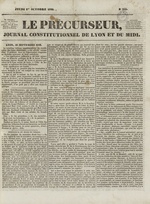 Le Précurseur, N°853, pp. 1