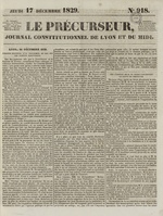 Le Précurseur, N°918, pp. 1