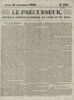 Le Précurseur, N°929