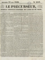 Le Précurseur, N°1041, pp. 1
