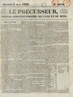 Le Précurseur, N°1059, pp. 1